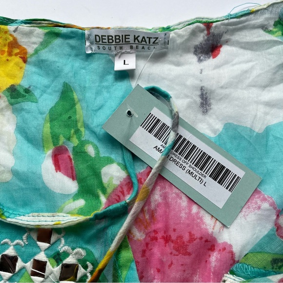 Debbie Katz Amari Multi Color Floral Short Dress Cover Up - NWT - Picture 7 of 11